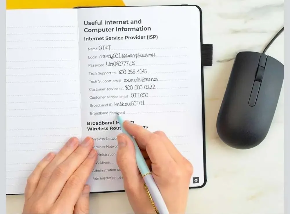Clever Fox Password Book - A5 Hardcover Alphabetized Internet Address & Password